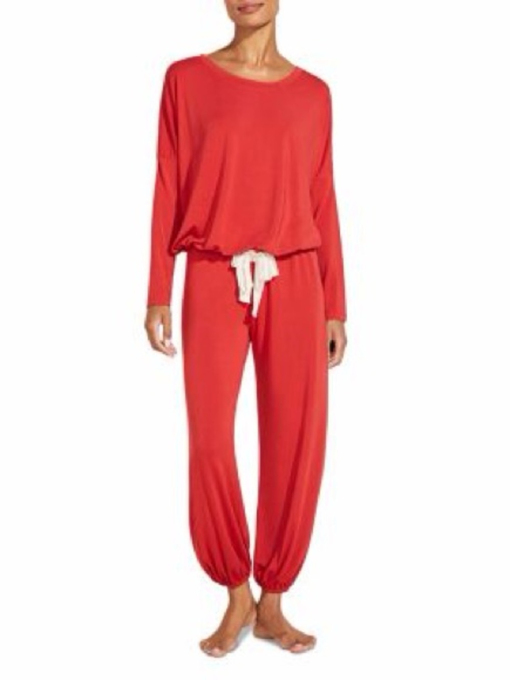 Eberjey Gisele Slouchy Red Pajama Set